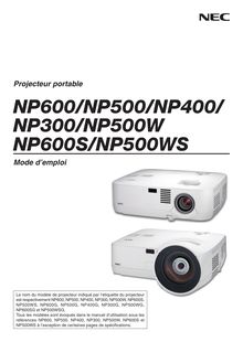 Notice Projecteur NEC  NP500WS