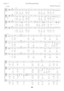 Partition , partie 2, chœur 2, Musae Sioniae, Praetorius, Michael