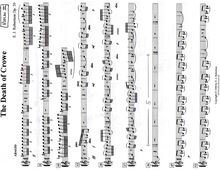Partition violons II, pour Death of Crowe, a minor, Robertson, Ernest John