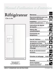 Notice Réfrigérateur Frigidaire  FRS26H5ASB4