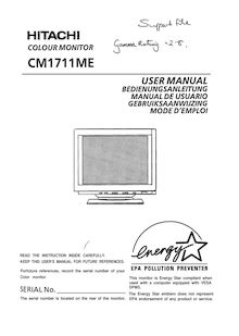 Notice Moniteurs Hitachi  CM1711ME
