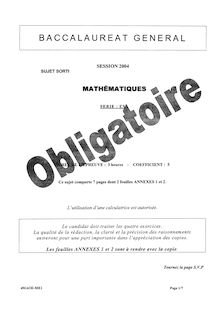 Baccalauréat Général - Série: ES (Session 2004) Epreuve Obligatoire de Mathématiques