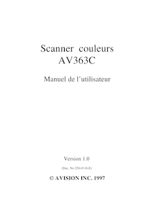 Notice Scanner Avision  AV363C