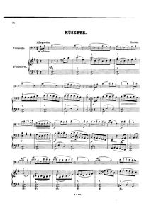 Partition de piano, Musettte, G Major, Leclair, Jean-Marie