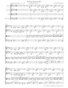 Partition complète, corde quatuor No.5, Harrington, Jeffrey Michael