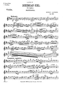 Partition de violon, Fantasia on  pour Bohemian Girl 