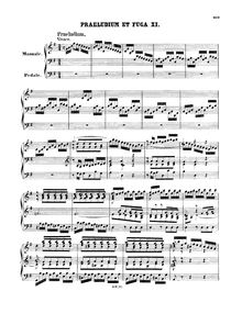Partition complète, Prelude et Fugue en G major, BWV 541, G major par Johann Sebastian Bach