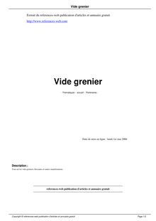Vide grenier - references-web