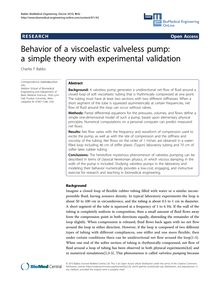 Behavior of a viscoelastic valveless pump: a simple theory with experimental validation
