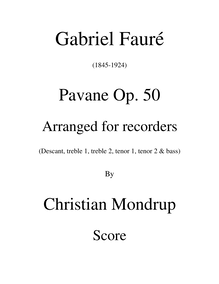 Partition complète (SAATTB enregistrements), Pavane, Op.50