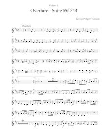 Partition violons II,  en D major TWV 55:D14, Telemann, Georg Philipp