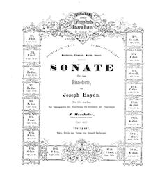 Partition complète, Piano Sonata No.46 en A flat major, Haydn, Joseph