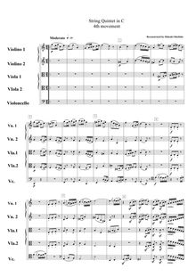Partition I, Moderato, corde quintette en C major, C major, Beethoven, Ludwig van