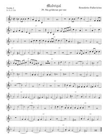 Partition viole de gambe aigue 2, Madrigali a 5 voci, Libro 6, Pallavicino, Benedetto par Benedetto Pallavicino