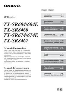 Notice Récepteur AV Onkyo  TX-SR8674