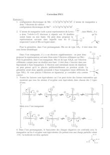 Exercice configuration électronique de Mn 1s22s22p63s23p64s23d5 L atome de manganèse a