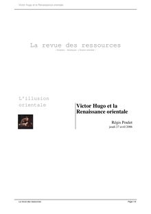 Victor Hugo et la Renaissance orientale