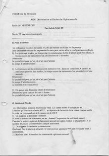 UTBM 1999 ag41 optimisation et recherche operationnelle genie informatique semestre 2 final