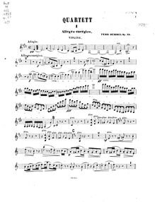 Partition violon, Piano quatuor, C♯ minor, Hummel, Ferdinand