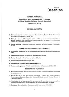 Conseil municipal Besançon 8 mars 2018 