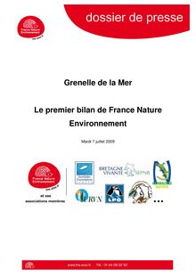Grenelle de la Mer Le premier bilan de France Nature Environnement