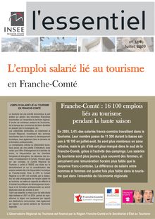 Franche-Comté : 16 100 emplois liés au tourisme pendant la haute saison