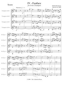 Partition I, Fanfare,  No.7 en F major, F major, Rondeau, Michel