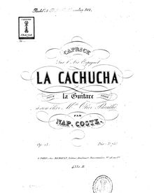 Score, Caprice sur l air espagnol  La Cachucha , Op.13, Coste, Napoléon