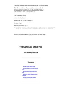 Troilus and Criseyde