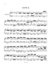 Partition No.2 en A minor, BWV 807, 6 anglais , Bach, Johann Sebastian