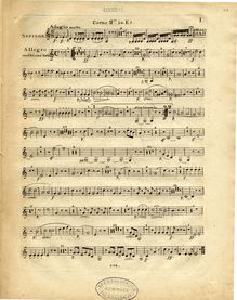 Partition cor 2 , partie (E♭, C), Septet pour Piano, vents et cordes