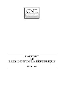 Rapport du Comité national d évaluation des établissements publics à caractère scientifique, culturel et professionnel au Président de la République - juin 1996