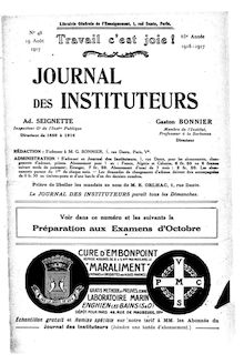 JOURNAL DES INSTITUTEURS .