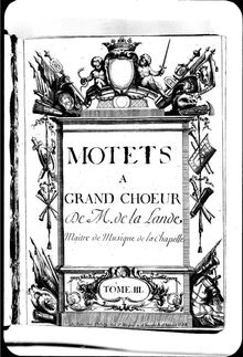 Partition Grands Motets, Tome III, Grands Motets, Cauvin collection