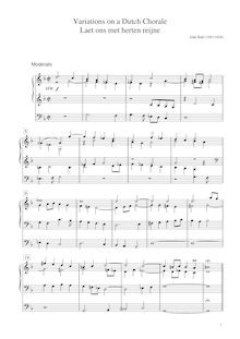 Partition complète, Variations on a Dutch choral, Laet ons met herten reijne