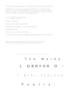 The Works of Lord Byron. Vol. 5 - Poetry