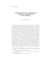 L’originalité du droit français de l arbitrage au regard du droit comparé - article ; n°1 ; vol.56, pg 133-149