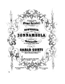 Partition de piano (B/W), Souvenir sur La Sonnambula variato