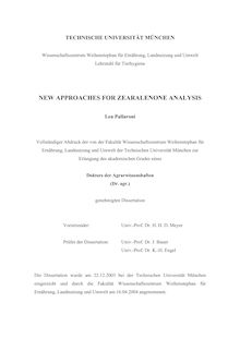 New approaches for zearalenone analysis [Elektronische Ressource] / Lea Pallaroni