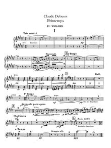 Partition violons II, Scenes pour chœur et orchestre, Debussy, Claude