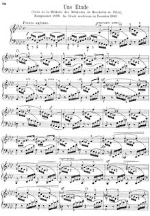 Partition de piano, Etude, Mendelssohn, Felix