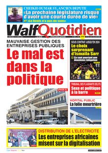 Walf Quotidien n°9016 - du mercredi 13 avril 2022