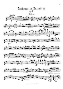 Partition de violon, Serenade pour corde Trio, Op.8, D major