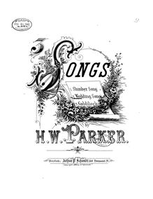 Partition , Wedding Song, 3 Early chansons, Parker, Horatio