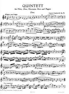 Partition hautbois, vent quintette, Op.79, Holzbläserquintett, Op.79