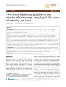 Two-carbon metabolites, polyphenols and vitamins influence yeast chronological life span in winemaking conditions