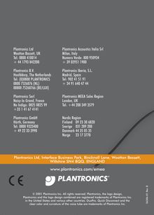 Notice Téléphone Plantronics  DuoPro 151, DuoPro 161, DuoPro 171