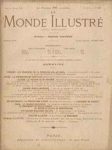 LE MONDE ILLUSTRE  N° 2483 du 29 octobre 1904