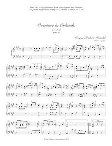 Partition complète, Orlando, Handel, George Frideric