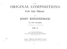 Partition Selection of orgue Music, Volume II, Original Compositions pour pour orgue